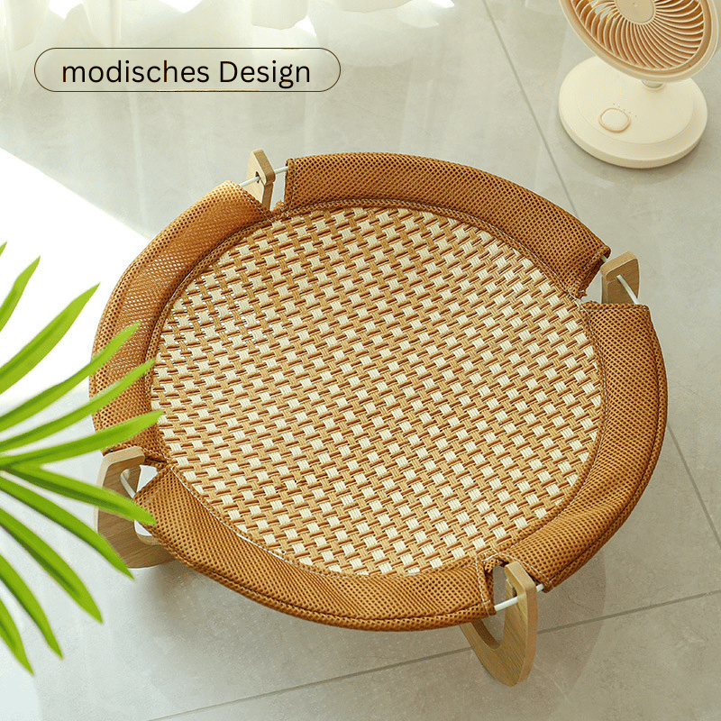 Lux Katzen Feldbett aus Rattan