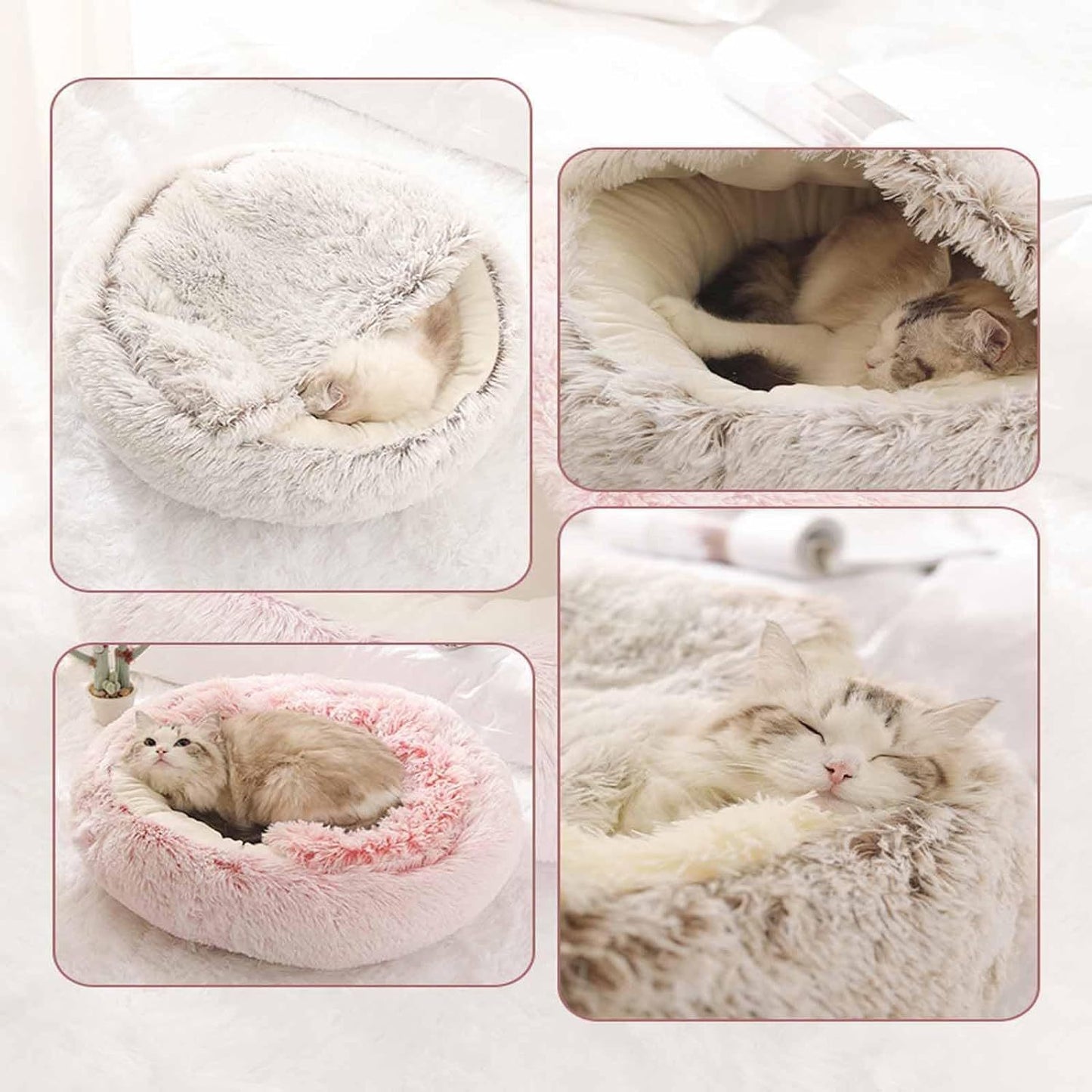 2in1 premium Katzen Kuschelhöhle+