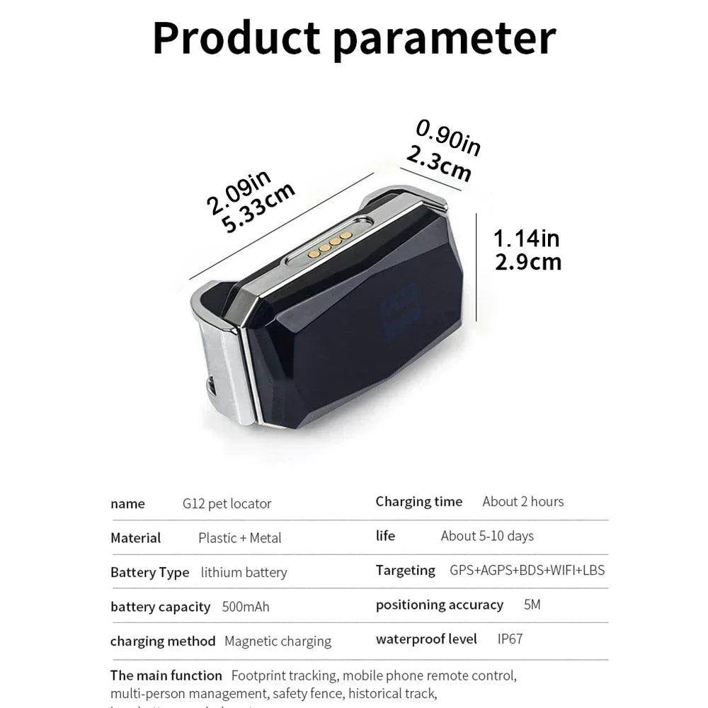 echter GPS Tracker für Haustiere "Spie" inkl. Tracking Datenspeicherung