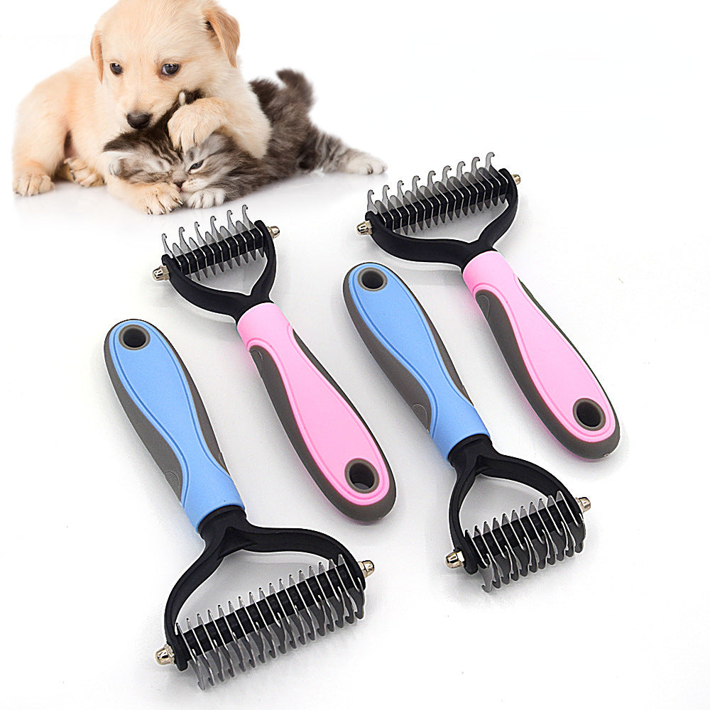 🐾 Professionelle 2-in-1 Unterwollbürste für Hunde & Katzen