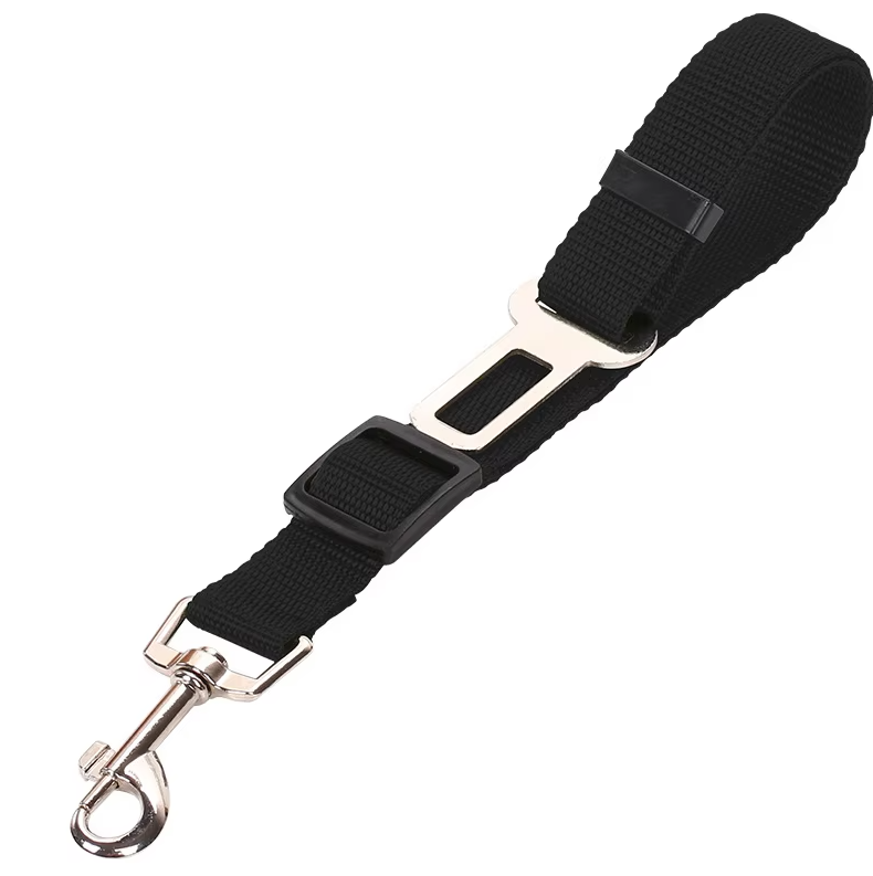 Sicherheitsgurt für Hunde im Auto – Verstellbare Hundeleine mit Karabiner In Schwarz