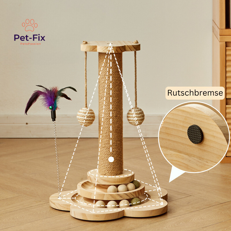 Premium Katzenkratzbaum aus Massivholz