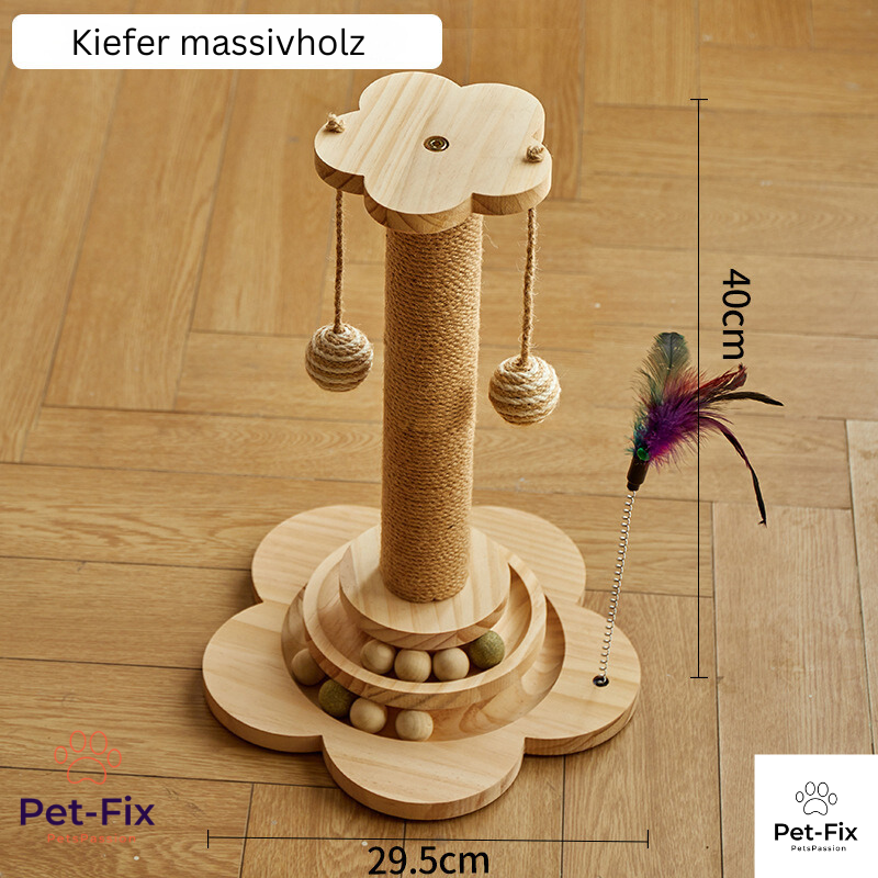 Premium Katzenkratzbaum aus Massivholz