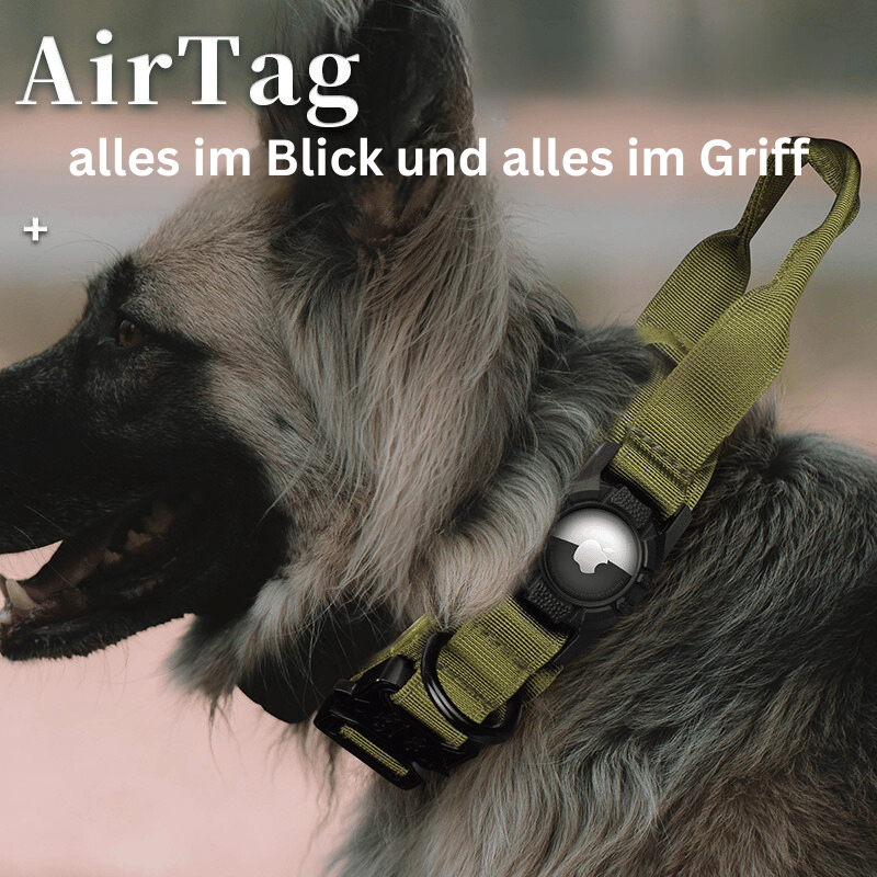 Taktisches Hundehalsband, geeignet für Appel AirTag-Ortungsgerät