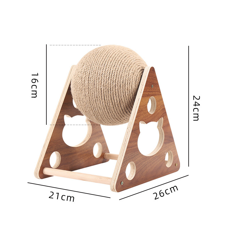 Katzenkratzball aus Holz, Kitty Ball