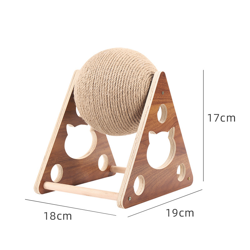 Katzenkratzball aus Holz, Kitty Ball