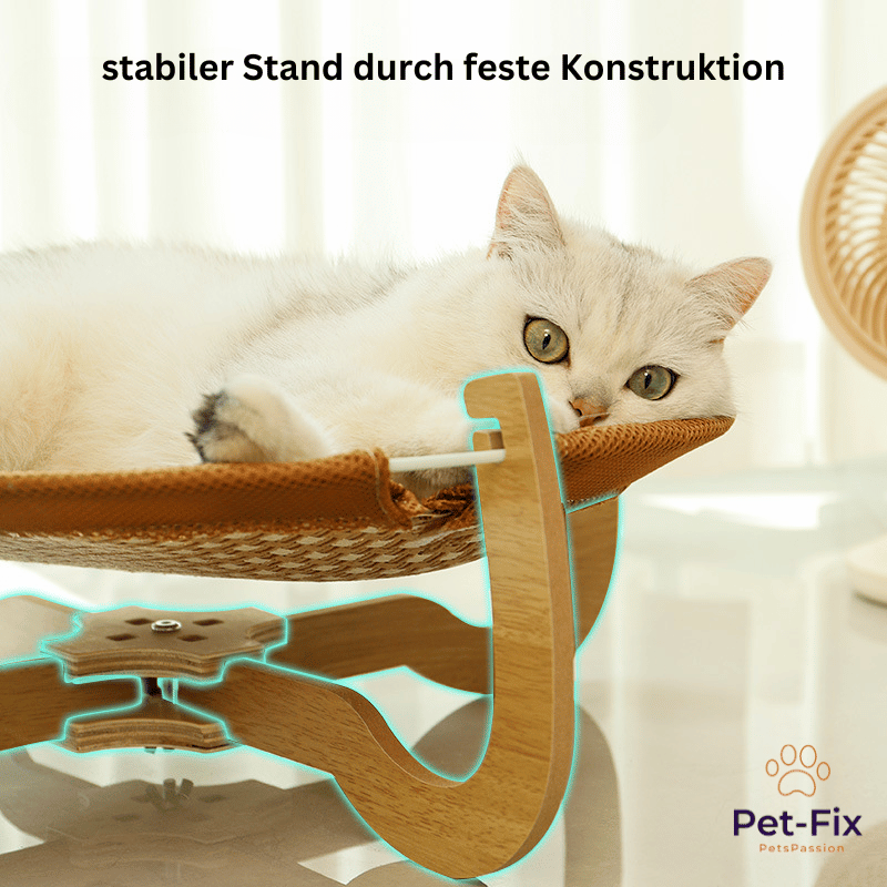 Lux Katzen Feldbett aus Rattan