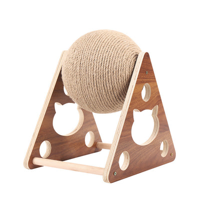 Katzenkratzball aus Holz, Kitty Ball