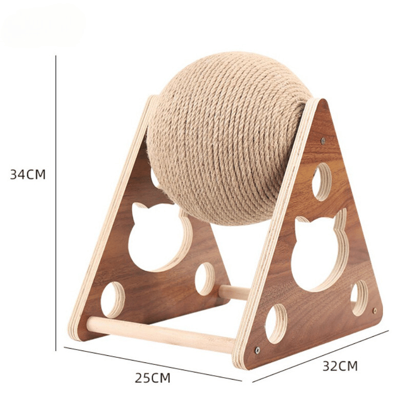 Katzenkratzball aus Holz, Kitty Ball