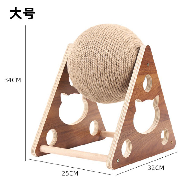 Katzenkratzball aus Holz, Kitty Ball