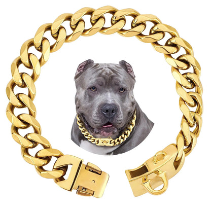 Hundehalskette aus Titanstahl "Cuba V2"