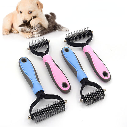 🐾 Professionelle 2-in-1 Unterwollbürste für Hunde & Katzen