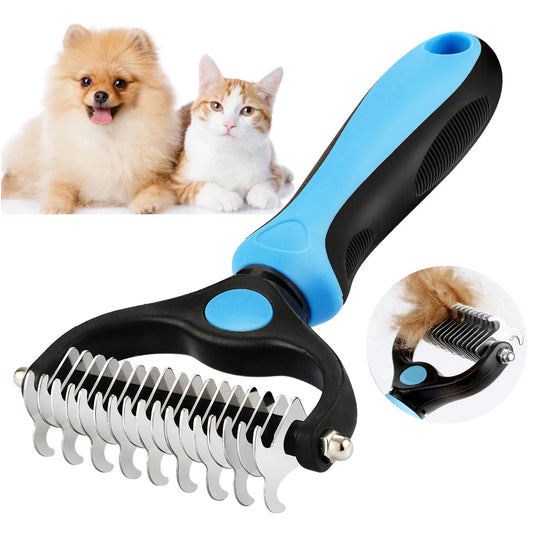 🐾 Professionelle 2-in-1 Unterwollbürste für Hunde & Katzen