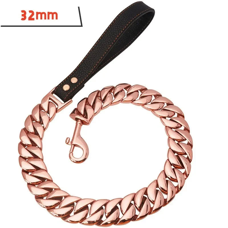Hundeleine aus Titanstahl - passend zu 19mm(Cuba V2) oder 32mm stark "Toronto"