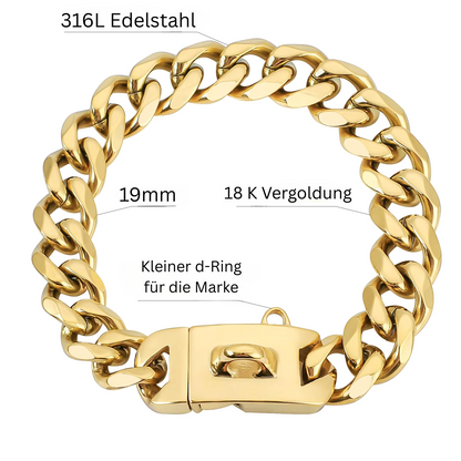 Hundehalskette aus Titanstahl "Cuba V2"