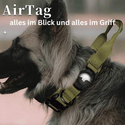 Taktisches Hundehalsband, geeignet für Appel AirTag-Ortungsgerät